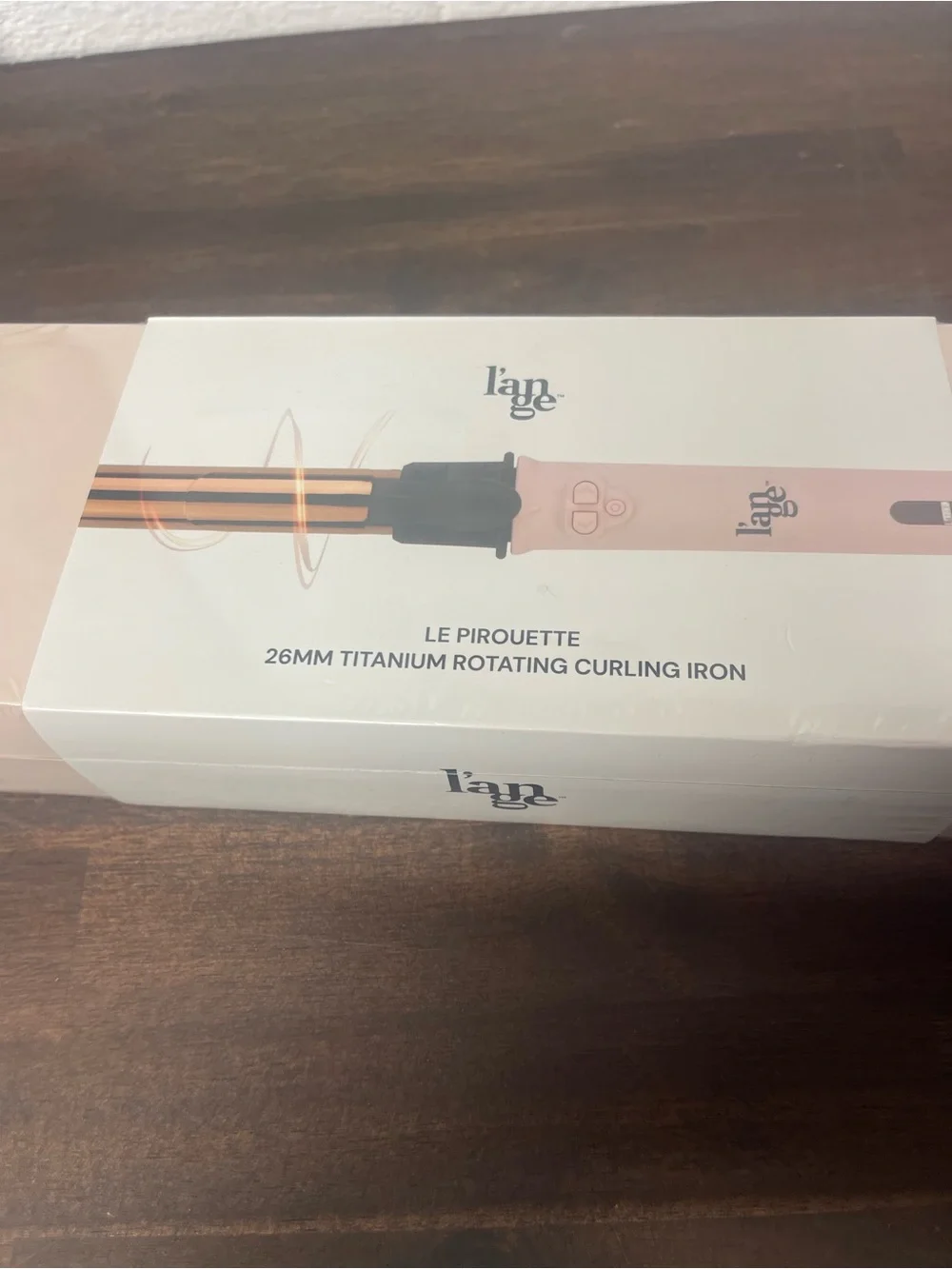 L’ange Le Pirouette 26mm Titanium Rotating Curling Iron Blush NEW SEALED